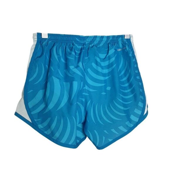 Nike Girls Shorts L Blue Dri-Fit Tempo Running Run Standard Lining Drawstring - Picture 2 of 8